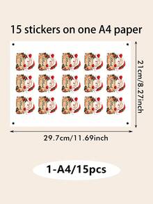 Custom Christmas Name Stickers, Personalized Santa Claus, Reindeer & Snowman Designs With Rustic Wooden Sign, Festive Gift Wrapping Labels For Presents & Party Favors, Customized Holiday Gift Seals, Customizable Christmas Gift Tags, Merry Christmas - Style N - View 14