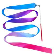 Gradient Gymnastics Ribbon With Stick, Dance Streamer, Artistic Gymnastics Ribbon For Stage Performance Opening Ceremony - Multicolor - View 6