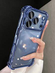 頂級奢華電鍍深藍透明手機殼 軟殼 全包覆 防摔 加厚四角 適用於 iPhone 18 Pro Max/18 Pro/18/17 Pro Max/17 Pro/17/16 Pro Max/16/16 Pro/16 Plus/15/15 Pro Max/15 Pro/15 Plus/11/12/13/14 Pro Max/13 Pro/13 Pro Max/14 Pro/14 Pro Max/14 Plus - 遠峰藍 - 查看 3