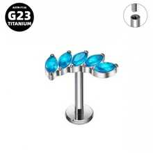 SENLANSP 1PC G23 Titanium Alloy Inlaid Synthetic Zirconia Cartilage Spiral Ear Stud - 16G Internal Thread Lip Piercing Jewelry - Elegant & Glamorous Style Suitable For Women's Daily Wear, Party, And Gifting - 1pc - View 7