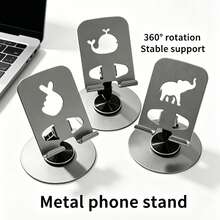 360 Degree Rotatable Phone Holder, Adjustable And Foldable Desktop Stand, Random Styles, Sturdy Desk Additions For All Phones - Multicolor - View 3