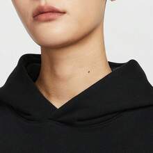 Nike Fashionable Versatile Letter Print Pattern Comfortable Skin-Friendly Soft Hoodie Women's - Black - View 3