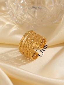 RAYQUEEN 1 buah Cincin Stainless Steel Terbuka Gaya INS Minimalis Niche untuk Wanita, Cocok untuk Pemakaian Sehari-hari - cincin - View 5
