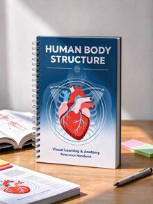 Human Visual Anatomy Learning Manual, Suitable For Students And Art Creators, Detailed Explanation Of Bones, Muscles, Organs And Human Systems, Medical Study And Art Painting Reference Book, Size 5.8x8.3 Inches - A5 - View 2