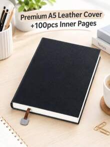 1pc A4/A5 Extra Thick Blank Notebook, Handmade Leather Cover, High Aesthetic & Convenient, Suitable For Sketching, Drawing, Daily Recording, Office, School, Home Use, Back To School Essential - A - View 18