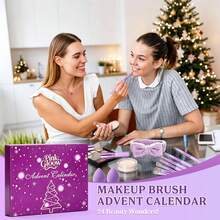 2026 Christmas Calendar Makeup Tools, 1 Set Christmas Gift, Suitable For Women And Teenage Girls - Multicolor - View 8