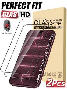 (2 Packs) Screen Protector Compatible With Iphone 18 Pro Max, 18 Pro, 17 Pro Max, 17 Pro, 17, 16 Pro Max, 16 Pro, 16, 16 Plus, 15 Pro Max, 15 Pro, 15 Plus, 14, 13, 12, And 11 Pro Max – Full-Coverage Design Crafted From 9H-Hardness Tempered Glass For High-Definition Clarity. Easy To Install, Bubble-Free, Fingerprint-Resistant, And Scratch-Resistant. Case-Friendly Design. - Clear - View 1