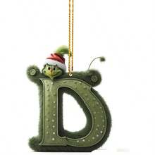 The Grinch The 1pc Acrylic Letter Ornament, Christmas Decoration, Christmas Tree Hanging Decor, Holiday Hanging Ornament - Cookie Monster - View 26