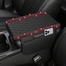 1pc Car Center Console Armrest Storage Organizer Box, Universal PU Leather Armrest Cover With Storage Box, 2 Cup Holders, Phone Holder, Tissue Box And Side Pocket, Suitable For SUV, Sedan And Truck Car Interior Center Console Pad - A2 - View 9