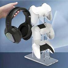 1 Buah Rak Penyimpanan Universal, Dudukan Headphone, Dudukan Akrilik Transparan, Dudukan yang Dapat Dilepas, Dudukan Display Desktop, Kompatibel dengan Kontroler Game /Switch, Headphone Gaming - Hitam - View 4