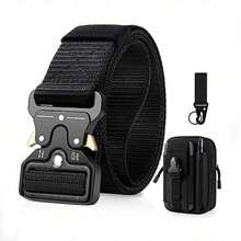 1 Set Outdoor Sports 2-In-1 Tactical Belt - Nylon Material, Adjustable Buckle, Suitable For Survival, Tactical Use, Tactical Gear - Multicolor - View 8