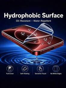 6in1 3Pcs HD Hydrogel Film Front + 3Pcs Back Full Body Screen Protector Scratch Resistant Scratch Self Repair Touch Sensitive Soft Film Compatible With IPhone 18 Pro Max 17 16 15 14 Plus 13 12 11 Full Series - Clear - View 6