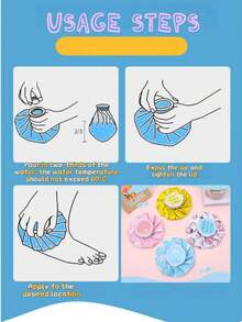 Foldable Cartoon Hot Water Bottle, Multiple Patterns To Choose From, Suitable For Daily Home And Outdoor Use, Convenient To Carry - Multicolor - View 6
