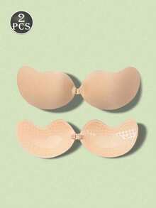 1/2/3pairs Adhesive Backless Push-Up Bra, Reusable, Front Closure, Breast Enhancement - Breathable Skin-Friendly Cups, Suitable For C-E Cup, Deep V Backless Dress, Bikini Swimsuit - Mango Cup - View 17