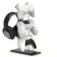 1 Buah Rak Penyimpanan Universal, Dudukan Headphone, Dudukan Akrilik Transparan, Dudukan yang Dapat Dilepas, Dudukan Display Desktop, Kompatibel dengan Kontroler Game /Switch, Headphone Gaming - Hitam - View 1