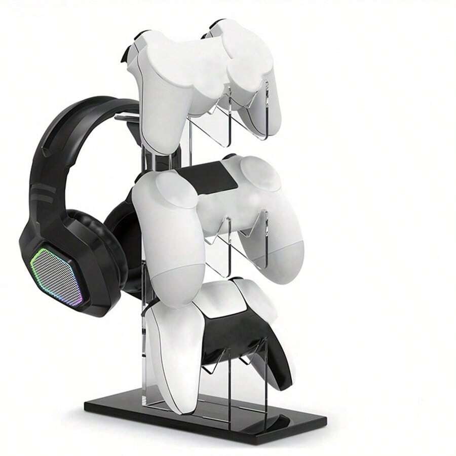 1 Buah Rak Penyimpanan Universal, Dudukan Headphone, Dudukan Akrilik Transparan, Dudukan yang Dapat Dilepas, Dudukan Display Desktop, Kompatibel dengan Kontroler Game /Switch, Headphone Gaming - Hitam - View 1