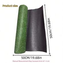 1件 19.7x197英吋高品質人造草皮，塑膠材質，室內/室外合成草地毯，適用於戶外花園、庭院、陽台裝飾、沙灘與游泳場景。[可自由裁剪] - 綠色 - 查看 14