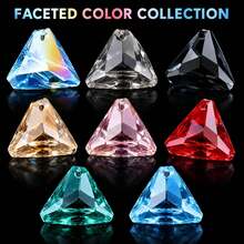 48pcs 8mm Triangle Crystal Glass Spacer Beads DIY Jewelry Making Accessories For Necklace Bracelet Pendant Loose Beads - Triangular Crystal - View 3