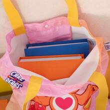 Care Bears 12 Zodiac Signs Canvas Tote Bag, Large Capacity Shoulder Bag, Printed Reusable Shopping Bag, Casual Handbag, Daily Gift - Multicolor - View 12