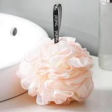 1/3pcs Gradient Color Bath Sponge, 2-In-1 Foaming Bath Scrubber, Ruffled Bath Flower Ball With Rich Lather, Durable And Hangable, Soft Foaming Mesh Bath Accessory For Shower And Bathroom - Multicolor - View 3