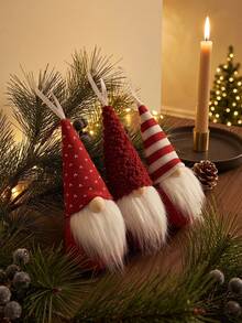 1/3 Piece Set Knitted Christmas Decorations, Including Forest Man Doll ...