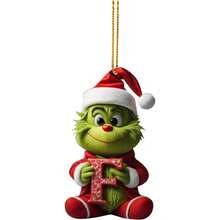 The Grinch The 1pc Acrylic Letter Ornament, Christmas Decoration, Christmas Tree Hanging Decor, Holiday Hanging Ornament - Cookie Monster - View 24