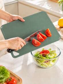 3-Piece Plastic Kitchen Cutting Board Set, Multiple Sizes, Non-Slip, Suitable For Cooking, Portable For Camping, With Handle, Sage Green - Multicolor - View 10