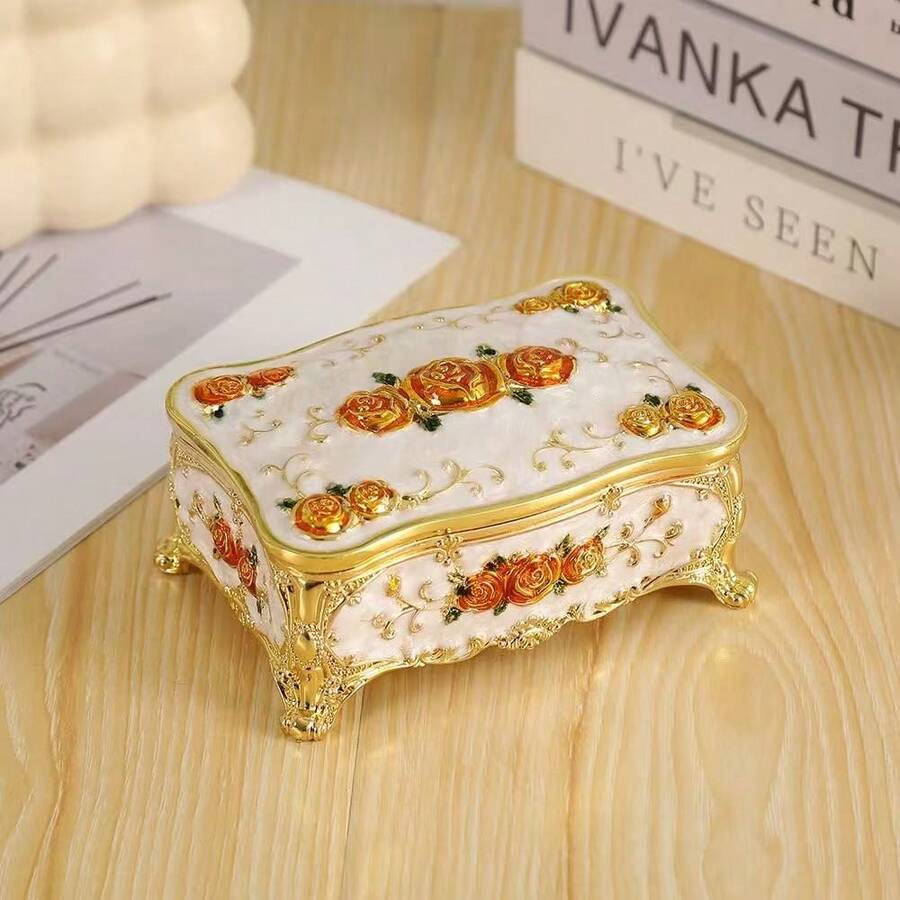 Home Decor 3D Carved Jewelry Box Old European Style - Multicolor - View 1