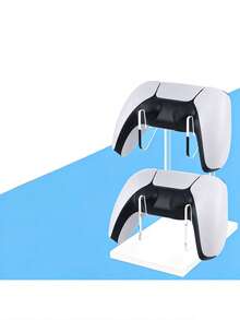 1PC Universal, Storage Rack, Headphone Stand, Transparent Acrylic Stand, Detachable Stand, Desktop Display Stand, Compatible With PS4/Switch Game Controllers, Gaming Headphones - White - View 1