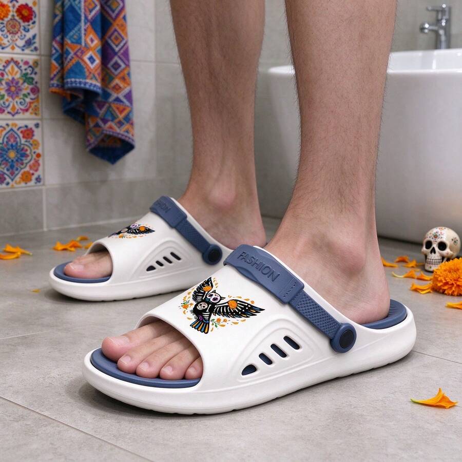 Men Slippers - Dusty Blue - View 1