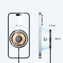 Ultra-Thin Transparent Panel 15W Fast Wireless Charger For Phone, Tablet, MagSafe Magnetic Charging - Black - View 4