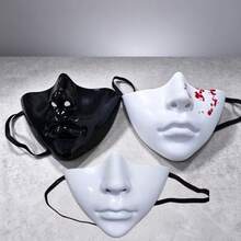 1/3Pcs Cyberpunk Bionic Half-Face Mask, Mechanical Tech Mask, Halloween Cosplay Masquerade Unisex Costume Prop - Multicolor - View 6