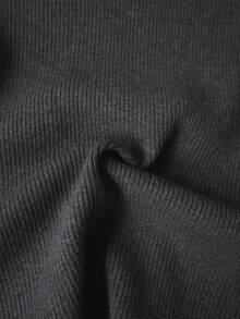 2026 Early Autumn New Colorblock Collared Knit Sweater Women's Elegant Ribbed Slim Fit Long Sleeve Base Layer Top - Grey - View 11