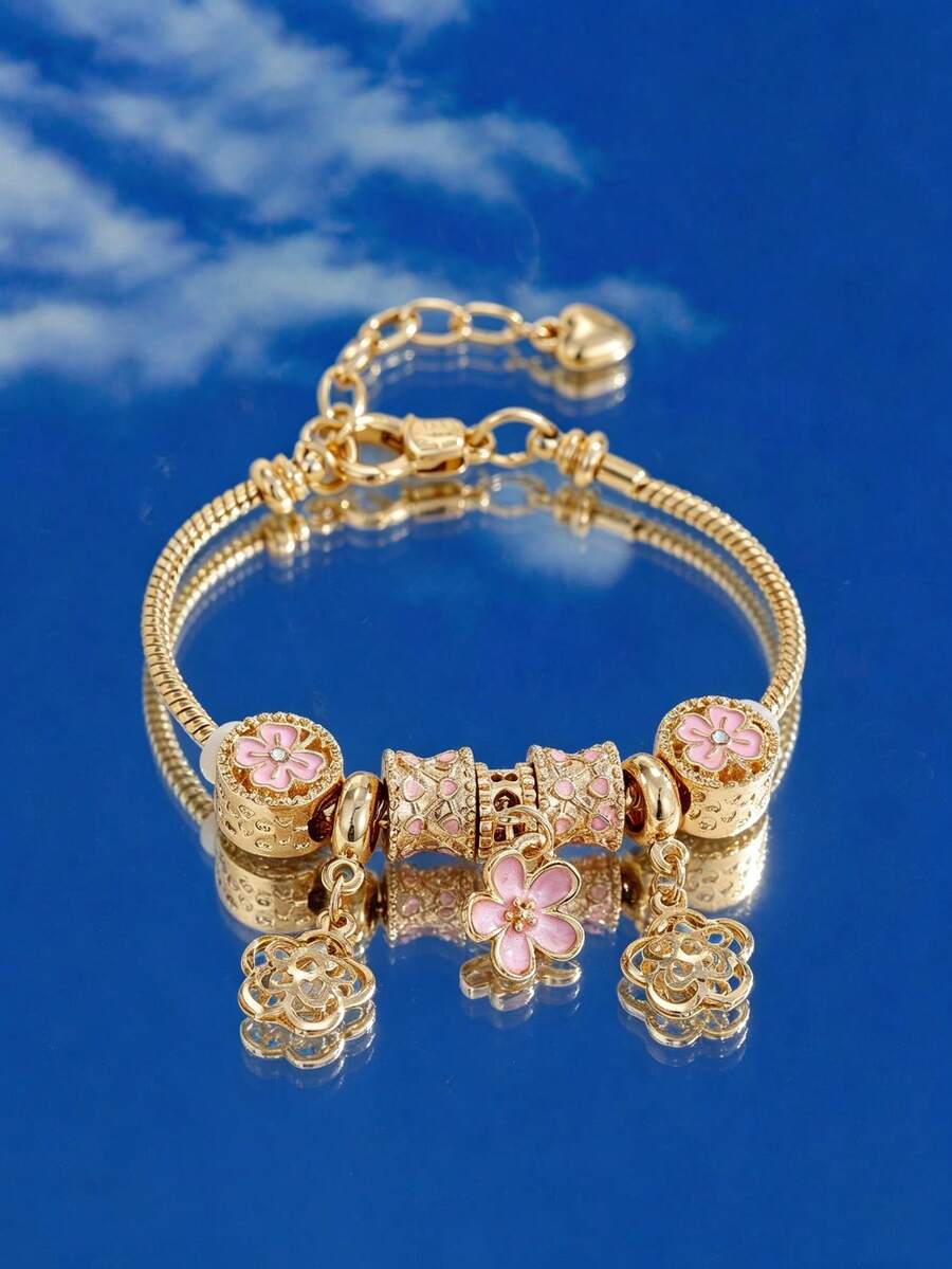 1pc Fashionable Multi-Functional Bracelet With Key Lock And Heart ...