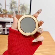 Soporte para teléfono con espejo de maquillaje multicolor, anillo metálico adhesivo de color caramelo con rotación 360° y amortiguación, soporte portátil de escritorio horizontal y vertical, soporte espejo 2 en 1 para la parte trasera del teléfono - Multicolor - Ver 14