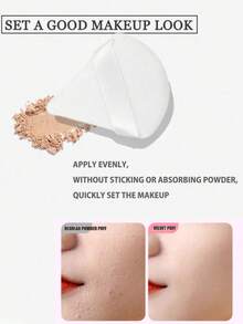 50/30/10pcs Velvet Triangle Makeup Puff, Facial Makeup Tool, Cushion Powder Puff, Reusable Makeup Sponge, Makeup Accessory, Loose Powder Puff, Dry And Wet Use Puff, Suitable For Foundation, Cream, Cushion - Multicolor - View 3