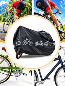 Rainproof Bicycle Cover Random Style And Patterns Motorcycle Raincoat Weatherproof Vehicle Protector Sunscreen Scooter Cover Dustproof Bicycle Motorcycle Accessories Adult Commuter Essentials For Outdoor Parking Rain Protection Prevents Rusting - Multicolor - View 10