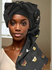 3pcs Satin Sleep Cap Set, Bow Decor Adjustable Tie Band Elastic Band Sleep Cap, Suitable For Curly And Natural Hair, Women's Hair Protection Night Cap - Multi-color 3Pcs - View 12