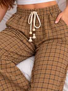 Women Sleep Bottoms - Coffee Brown - View 4