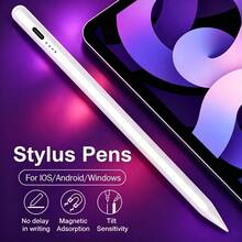 New Universal Stylus Pen Compatible With Tablets, , Apple Pencil, , , , Galaxy Tab A9 A9+ S9FE S9+ S8+ S7+ S7FE S6lite A7 A8 A7lite, Rechargeable Tilt Stylus Pen, Android, Battery Capacity 90mAh, Universal Capacitive Stylus Pen, Compatible With IOS And Android Tablets And Smartphones, Dual Spare Tips, Suitable For Writing, Touching, Drawing, Note-Taking, With Status Indicator Light, Magnetic Attachment, Replaceable Tips, Ultra-Long Standby Time - Multicolor - View 2