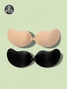 1/2/3pairs Adhesive Backless Push-Up Bra, Reusable, Front Closure, Breast Enhancement - Breathable Skin-Friendly Cups, Suitable For C-E Cup, Deep V Backless Dress, Bikini Swimsuit - Mango Cup - View 35