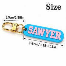 Custom Long Name Tag Keychain, Personalized Colorful Letter Key Chain, Modern Bag Charm, Customized Keychains, Customizable Christmas Gift For Friends - Multicolor - View 2