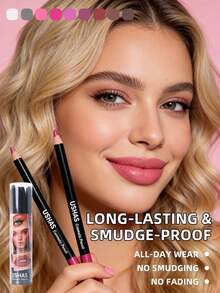 USHAS 9 Pcs Multi-Use Cosmetic Pencil Set, 4-In-1 Makeup Pen For Lip Liner, Eyeliner, Eyebrow & Eye Makeup, Rich Assorted Colors, Smooth Creamy Texture, Pigmented Lip Eye Brow Pencils, Versatile Makeup Kit For Creating Multiple Daily & Party Looks - #Multi-color - View 6