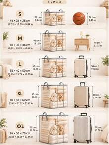 Foldable Storage Box With Handle, Large Capacity Breathable Zipper Storage Bin, Suitable For Bedding, Sheets, Clothes, Blankets And Toys, Space-Saving For Closet, Home, Bedroom, Dorm, Back To School And Travel,Suitable For Women's Halloween - Multicolor - View 5
