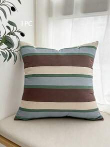 1pc Decorative Throw Pillow Cover, Hidden Zipper Design, Suitable For Living Room, Dining Room And Bedroom Decor, Soft And Comfortable, Minimalist Style - Multicolor - View 2