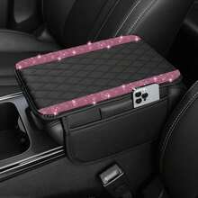 1pc Car Center Console Armrest Storage Organizer Box, Universal PU Leather Armrest Cover With Storage Box, 2 Cup Holders, Phone Holder, Tissue Box And Side Pocket, Suitable For SUV, Sedan And Truck Car Interior Center Console Pad - A2 - View 10