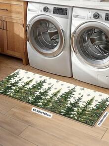 1/2pcs Christmas Kitchen Decor Rug, Christmas Tree & Christmas Forest Pattern Design Winter Kitchen Rug And Mat, Non-Slip Washable Absorbent Kitchen Accessory Decorative Mat, Christmas Holiday Gift! - Multicolor - View 14