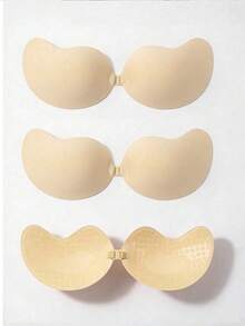1/2/3pairs Adhesive Backless Push-Up Bra, Reusable, Front Closure, Breast Enhancement - Breathable Skin-Friendly Cups, Suitable For C-E Cup, Deep V Backless Dress, Bikini Swimsuit - Mango Cup - View 15