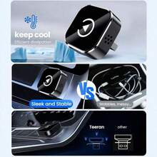 Wireless CarPlay Android Auto 2 In 1 Adapter, Plug And Play USB A & USB C Dongle, Auto Connection Wireless Car Play Box, Support Steering Wheel Control, Mini Heat Dissipation Car Dongle Compatible With Iphone Android Phones - A - View 12