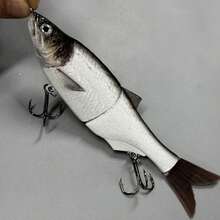 1pc Fishing Lure 43g Realistic Fish Bait Sinking Glide Bait - White - View 1